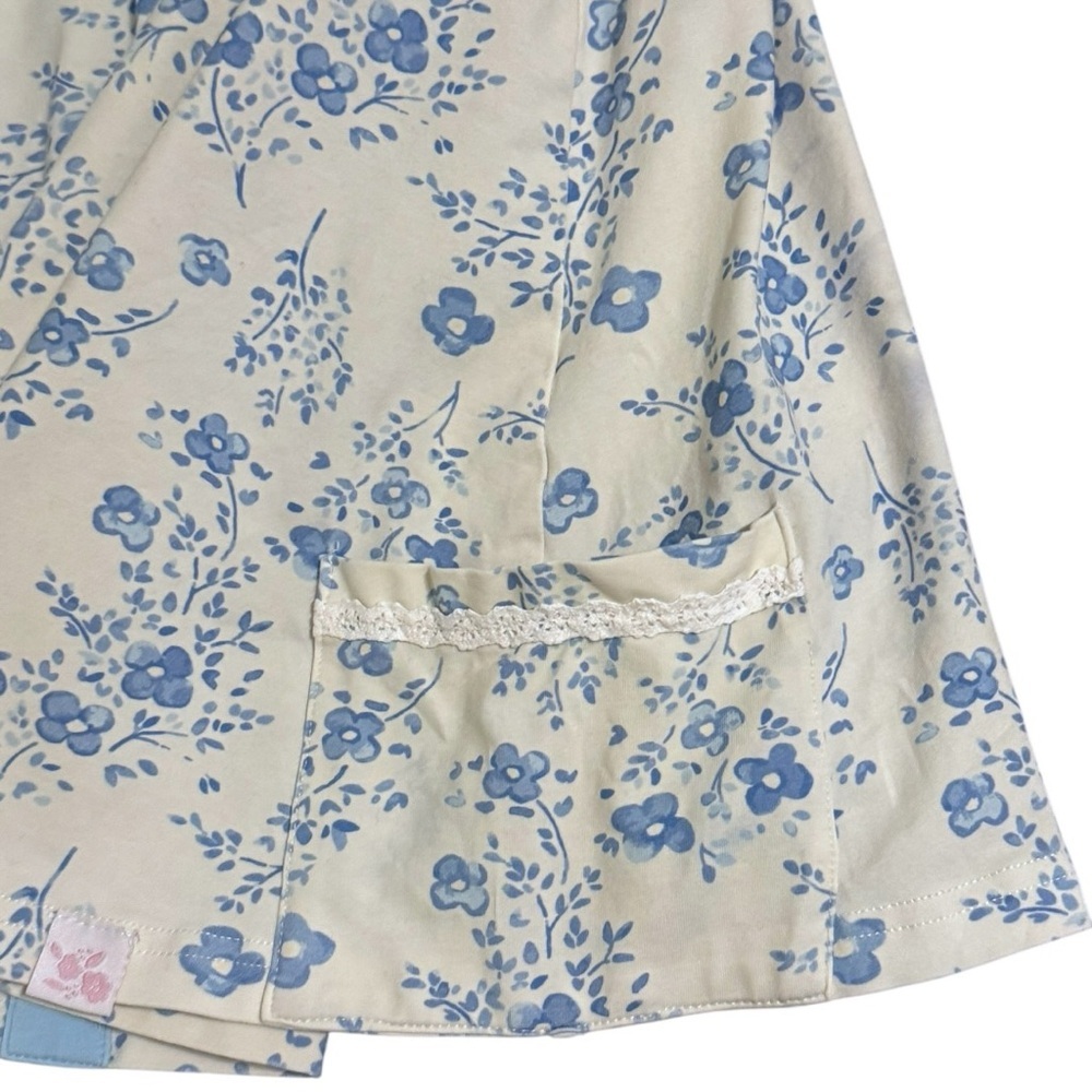 SweetHoney 10Y Blue Floral Button Front Dress Cottagecore - Picture 4 of 11